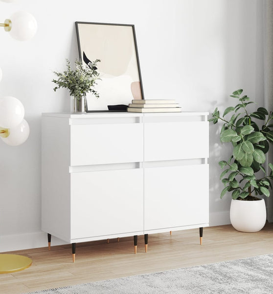 Sideboards 2 Stk. Weiß 40x35x70 cm Holzwerkstoff