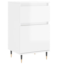 Sideboards 2 Stk. Hochglanz-Weiß 40x35x70 cm Holzwerkstoff