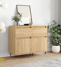 Sideboards 2 Stk. Sonoma-Eiche 40x35x70 cm Holzwerkstoff