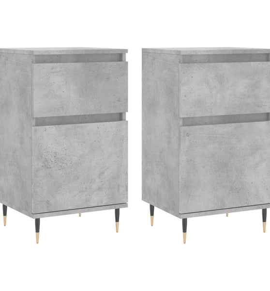 Sideboards 2 Stk. Betongrau 40x35x70 cm Holzwerkstoff