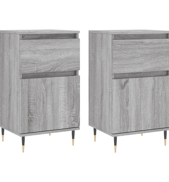 Sideboards 2 Stk. Grau Sonoma 40x35x70 cm Holzwerkstoff