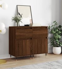 Sideboards 2 Stk. Braun Eichen-Optik 40x35x70 cm Holzwerkstoff