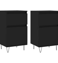 Sideboards 2 Stk. Schwarz 40x35x70 cm Holzwerkstoff