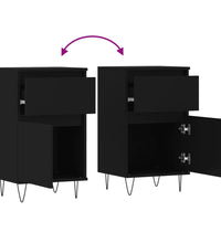 Sideboards 2 Stk. Schwarz 40x35x70 cm Holzwerkstoff