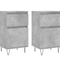 Sideboards 2 Stk. Betongrau 40x35x70 cm Holzwerkstoff