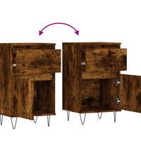 Sideboards 2 Stk. Räuchereiche 40x35x70 cm Holzwerkstoff