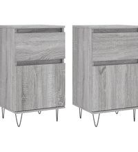 Sideboards 2 Stk. Grau Sonoma 40x35x70 cm Holzwerkstoff