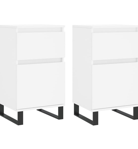 Sideboards 2 Stk. Weiß 40x35x70 cm Holzwerkstoff