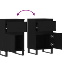 Sideboards 2 Stk. Schwarz 40x35x70 cm Holzwerkstoff