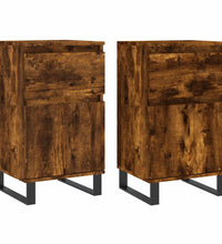 Sideboards 2 Stk. Räuchereiche 40x35x70 cm Holzwerkstoff