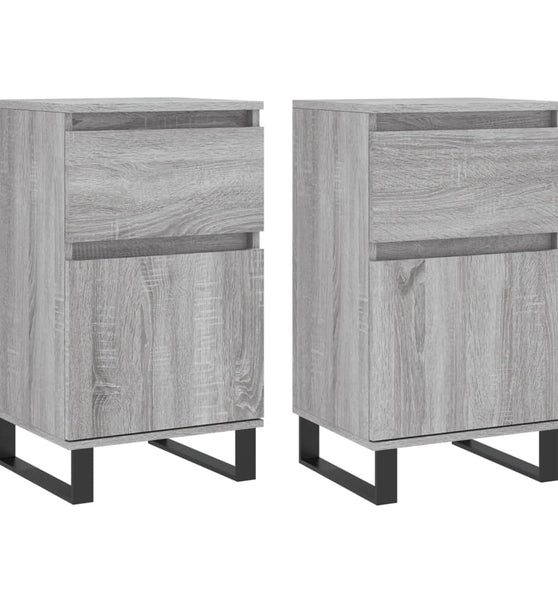 Sideboards 2 Stk. Grau Sonoma 40x35x70 cm Holzwerkstoff