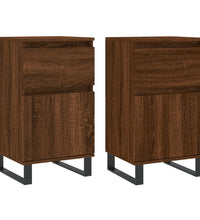 Sideboards 2 Stk. Braun Eichen-Optik 40x35x70 cm Holzwerkstoff