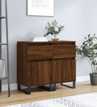 Sideboards 2 Stk. Braun Eichen-Optik 40x35x70 cm Holzwerkstoff