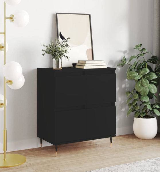 Sideboard Schwarz 60x35x70 cm Holzwerkstoff