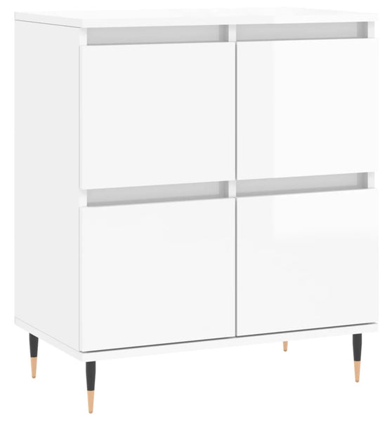 Sideboard Hochglanz-Weiß 60x35x70 cm Holzwerkstoff