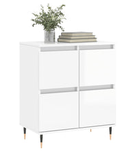 Sideboard Hochglanz-Weiß 60x35x70 cm Holzwerkstoff
