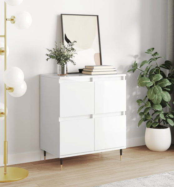 Sideboard Hochglanz-Weiß 60x35x70 cm Holzwerkstoff