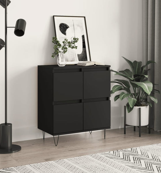 Sideboard Schwarz 60x35x70 cm Holzwerkstoff