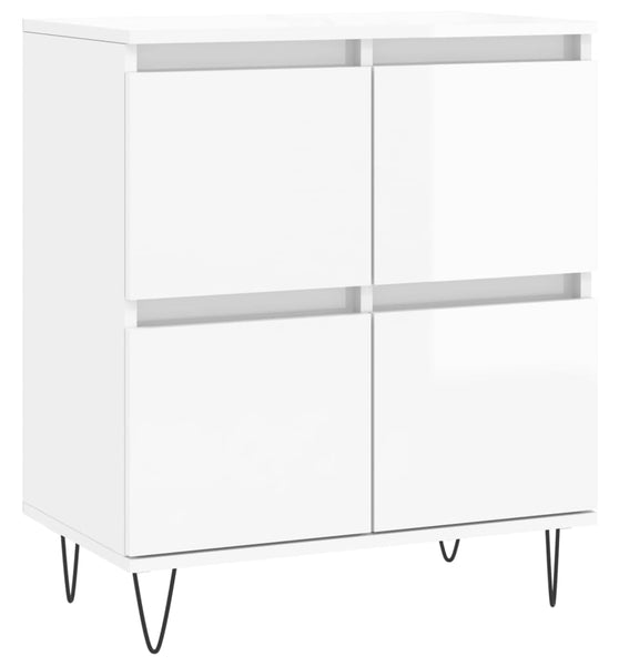 Sideboard Hochglanz-Weiß 60x35x70 cm Holzwerkstoff