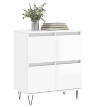 Sideboard Hochglanz-Weiß 60x35x70 cm Holzwerkstoff