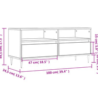 TV-Schrank Weiß 100x34,5x44,5 cm Holzwerkstoff