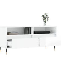 TV-Schrank Hochglanz-Weiß 100x34,5x44,5 cm Holzwerkstoff