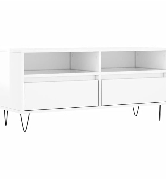 TV-Schrank Hochglanz-Weiß 100x34,5x44,5 cm Holzwerkstoff