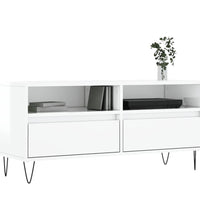 TV-Schrank Hochglanz-Weiß 100x34,5x44,5 cm Holzwerkstoff