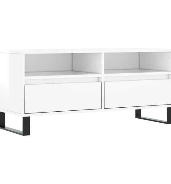 TV-Schrank Hochglanz-Weiß 100x34,5x44,5 cm Holzwerkstoff