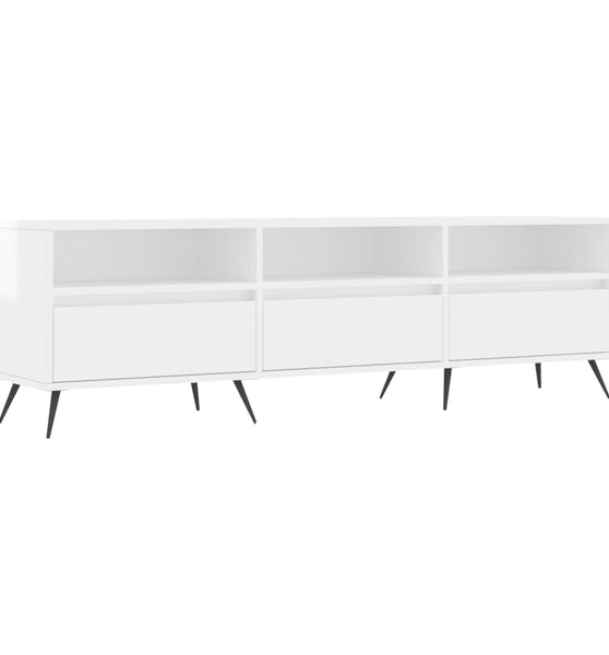 TV-Schrank Hochglanz-Weiß 150x30x44,5 cm Holzwerkstoff