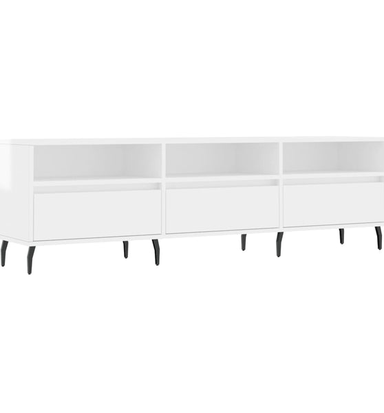 TV-Schrank Hochglanz-Weiß 150x30x44,5 cm Holzwerkstoff