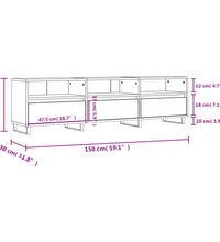 TV-Schrank Weiß 150x30x44,5 cm Holzwerkstoff