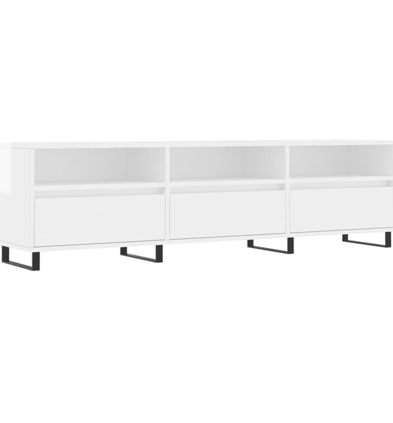 TV-Schrank Hochglanz-Weiß 150x30x44,5 cm Holzwerkstoff