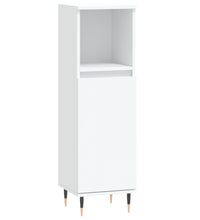 Badschrank Weiß 30x30x100 cm Holzwerkstoff