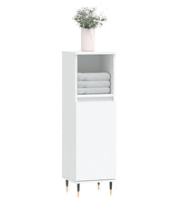 Badschrank Weiß 30x30x100 cm Holzwerkstoff