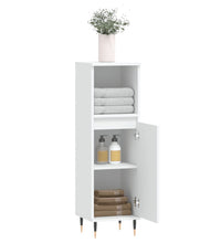 Badschrank Weiß 30x30x100 cm Holzwerkstoff