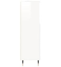 Badschrank Hochglanz-Weiß 30x30x100 cm Holzwerkstoff