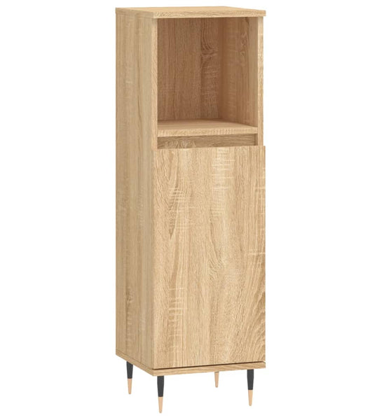Badschrank Sonoma-Eiche 30x30x100 cm Holzwerkstoff