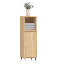 Badschrank Sonoma-Eiche 30x30x100 cm Holzwerkstoff