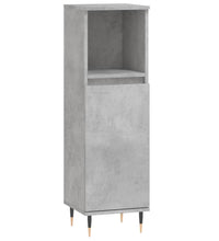 Badschrank Betongrau 30x30x100 cm Holzwerkstoff