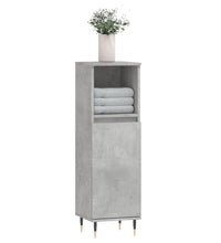 Badschrank Betongrau 30x30x100 cm Holzwerkstoff