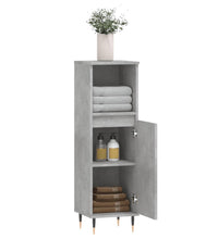 Badschrank Betongrau 30x30x100 cm Holzwerkstoff