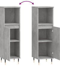 Badschrank Betongrau 30x30x100 cm Holzwerkstoff
