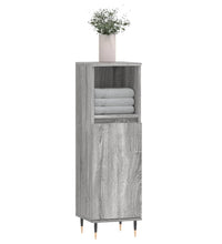 Badschrank Grau Sonoma 30x30x100 cm Holzwerkstoff