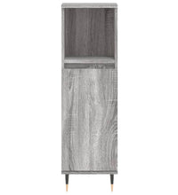Badschrank Grau Sonoma 30x30x100 cm Holzwerkstoff