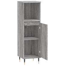 Badschrank Grau Sonoma 30x30x100 cm Holzwerkstoff