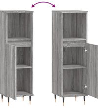 Badschrank Grau Sonoma 30x30x100 cm Holzwerkstoff