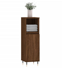 Badschrank Braun Eichen-Optik 30x30x100 cm Holzwerkstoff