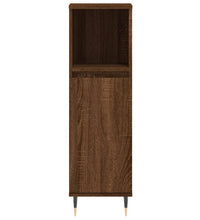 Badschrank Braun Eichen-Optik 30x30x100 cm Holzwerkstoff
