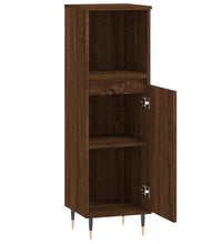 Badschrank Braun Eichen-Optik 30x30x100 cm Holzwerkstoff